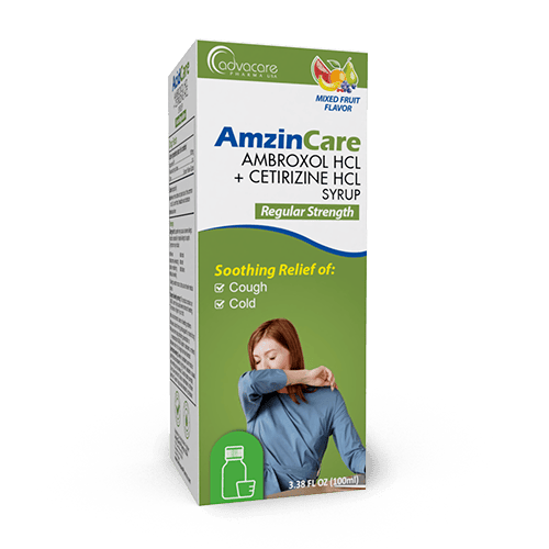 Ambroxol HCL + Cetirizine HCL Syrup (box of 1 bottle)