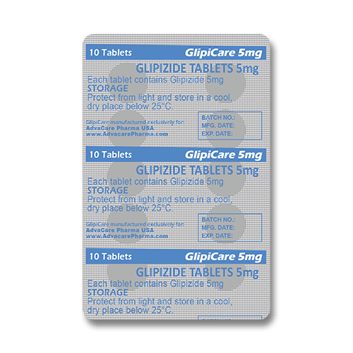 Glipizide Tablets (blister of 10 tablets)