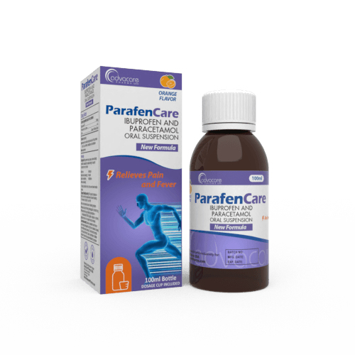 Suspension de Ibuprofène + Paracétamol (1 boîte et 1 flacon)