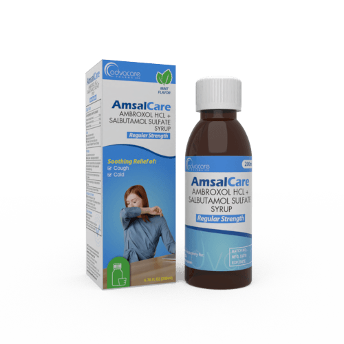 Ambroxol HCl + Salbutamol Sulfate Syrup (1 box and 1 bottle)