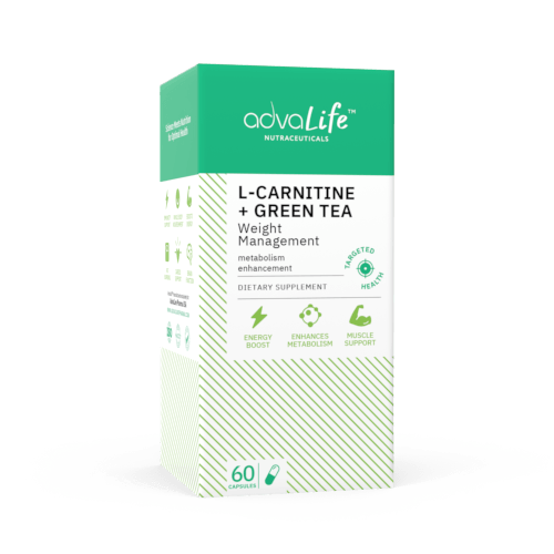 Cápsulas de L-Carnitina + Té Verde (caja de frasco)