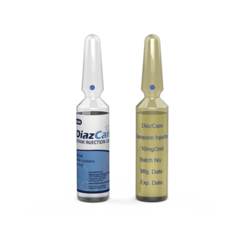 Diazepam Injection (1 ampoule ceramic printing and 1 ampoule labelling)