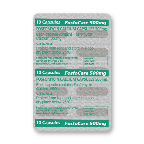 Fosfomycin Calcium Capsules (blister of 10 capsules)