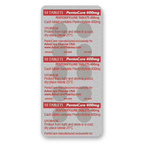 Pentoxifylline Tablets (blister of 10 tablets)